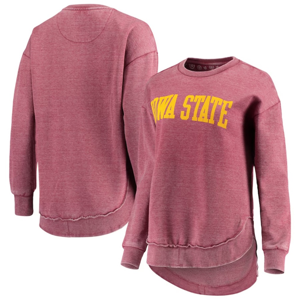 NWT Women’s Small Iowa State Cyclones Pressbox Vintage Wash Pullover Sweatshirt